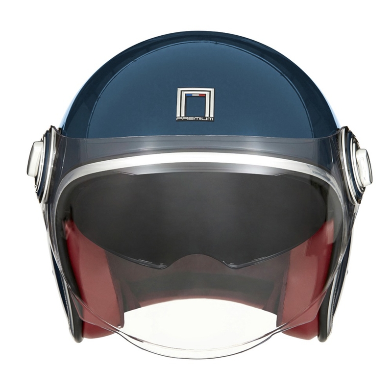 NOX PREMIUM Heritage Offener Motorradhelm Kerosinblau