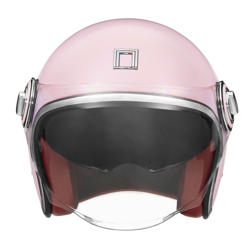 Offener Motorradhelm NOX PREMIUM Heritage pastellrosa
