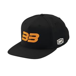 Kappe 100% BB33 Snapback schwarz-orange