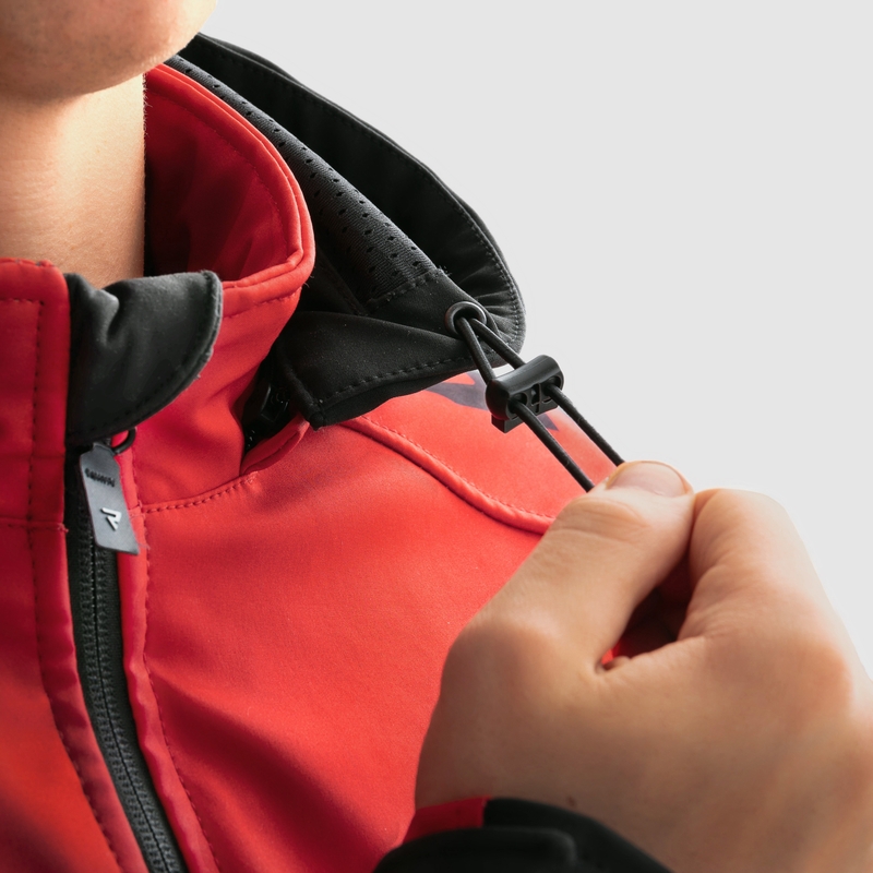 Rebelhorn Slash schwarz-rote Softshell-Motorradjacke
