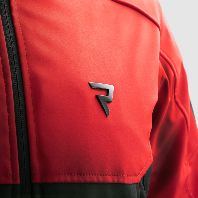 Rebelhorn Slash schwarz-rote Softshell-Motorradjacke