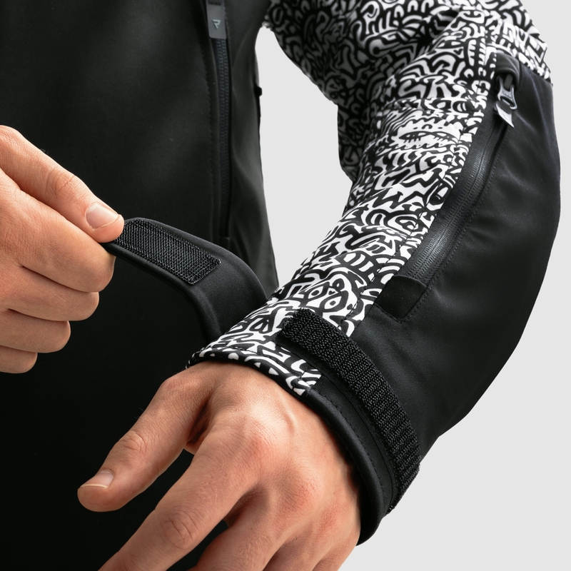 Rebelhorn Slash Noriaki Softshell-Motorradjacke schwarz-weiß