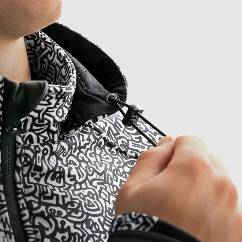 Rebelhorn Slash Noriaki Softshell-Motorradjacke schwarz-weiß