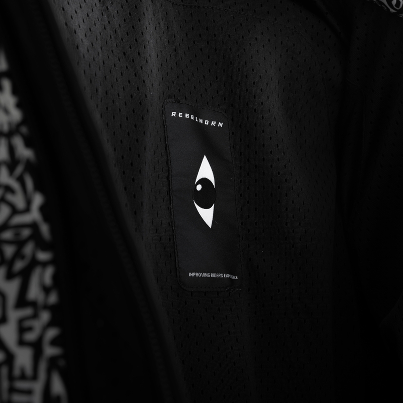 Rebelhorn Slash Noriaki Softshell-Motorradjacke schwarz-weiß