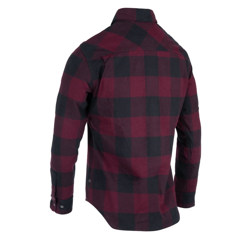 Damen-Motorradshirt Oxford Kickback 2.0 rot-schwarz