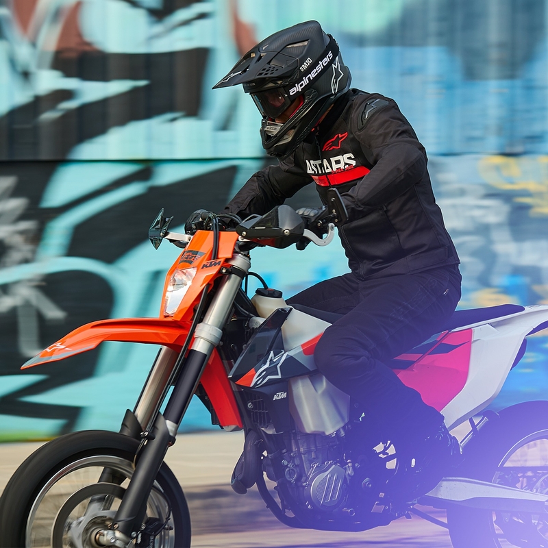 Alpinestars SMX Air Motorradjacke Schwarz-Fluorot
