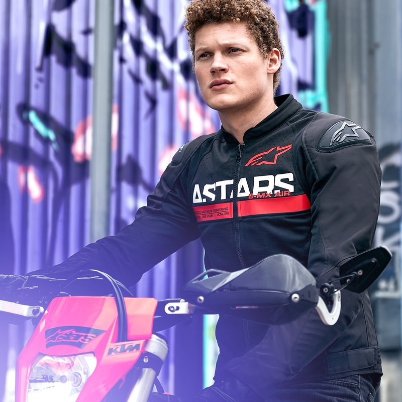 Alpinestars SMX Air Motorradjacke Schwarz-Fluorot