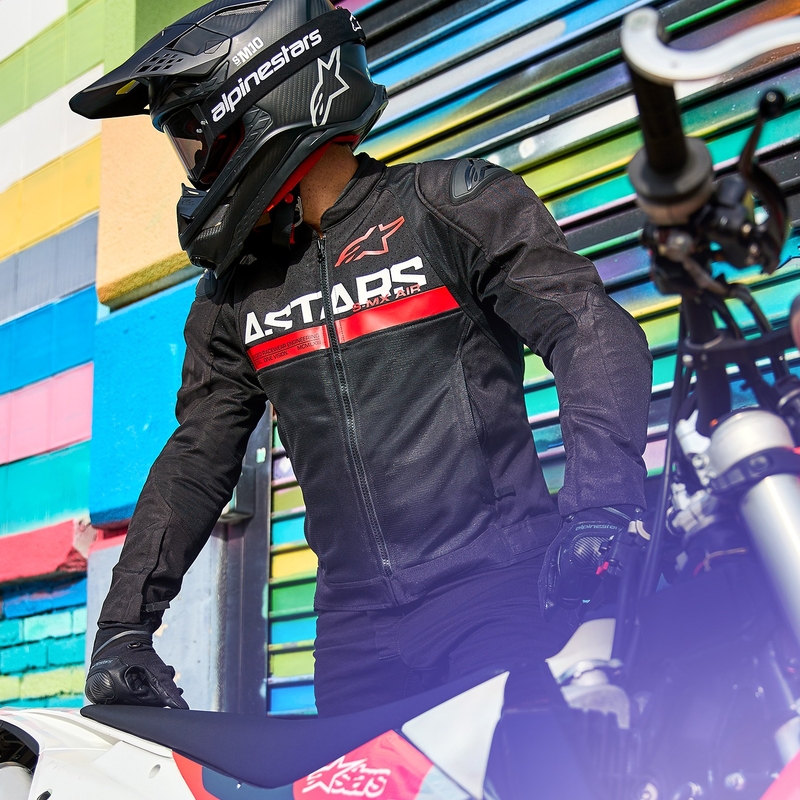 Alpinestars SMX Air Motorradjacke Schwarz-Fluorot