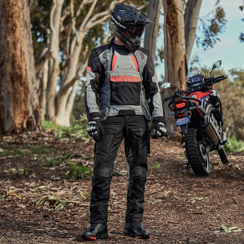 Alpinestars Halo Drystar Motorradjacke Hellgrau-Dunkelgrau-Schwarz-Fluorot