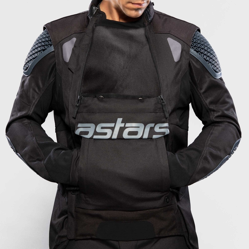 Alpinestars Halo Drystar Motorradjacke Hellgrau-Dunkelgrau-Schwarz-Fluorot