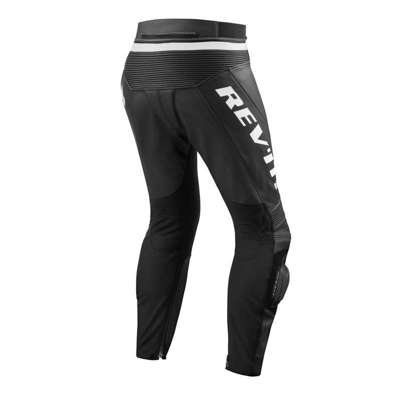 Revit Vertex GT Motorradhose aus schwarzem und weißem Leder zu verkaufen Ausverkauf