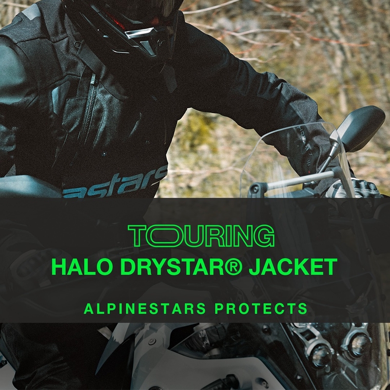 Alpinestars Halo Drystar Motorradjacke Khaki-Beige-Fluo Gelb
