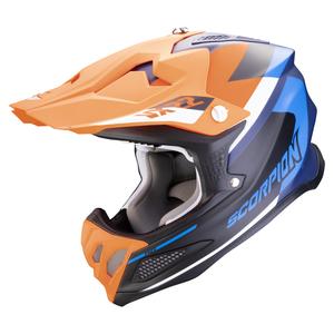 Motocross-Helm Scorpion VX-22 Air BETA mattblau-orange