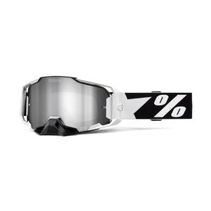 Motocross-Brille 100 % – USA ARMEGA Renen silbernes Plexiglas