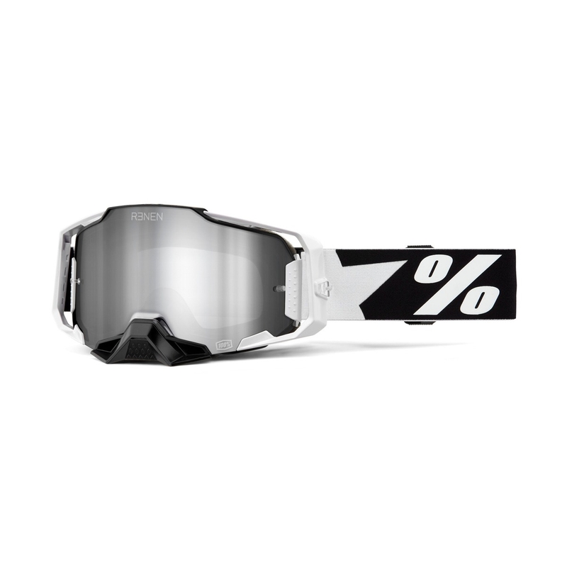 Motocross-Brille 100 % – USA ARMEGA Renen silbernes Plexiglas
