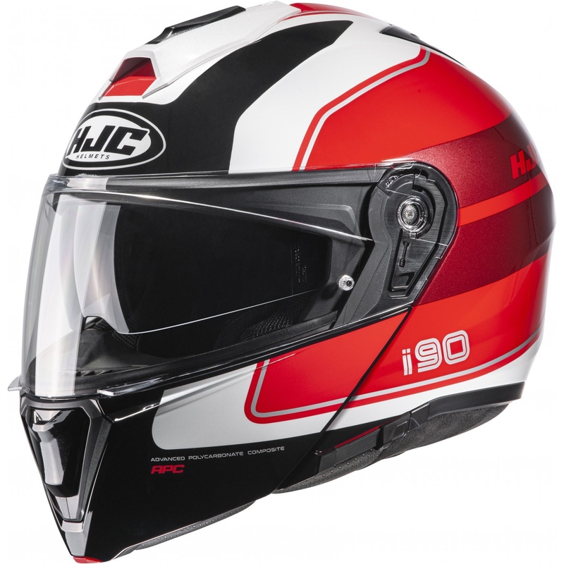 Klappbarer Motorradhelm HJC i90 Wasco MC1 rot-schwarz