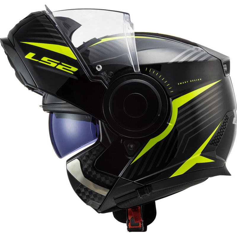 Klappbarer Motorradhelm LS2 FF902 Scope Skid schwarz-fluo gelb - II. Qualität