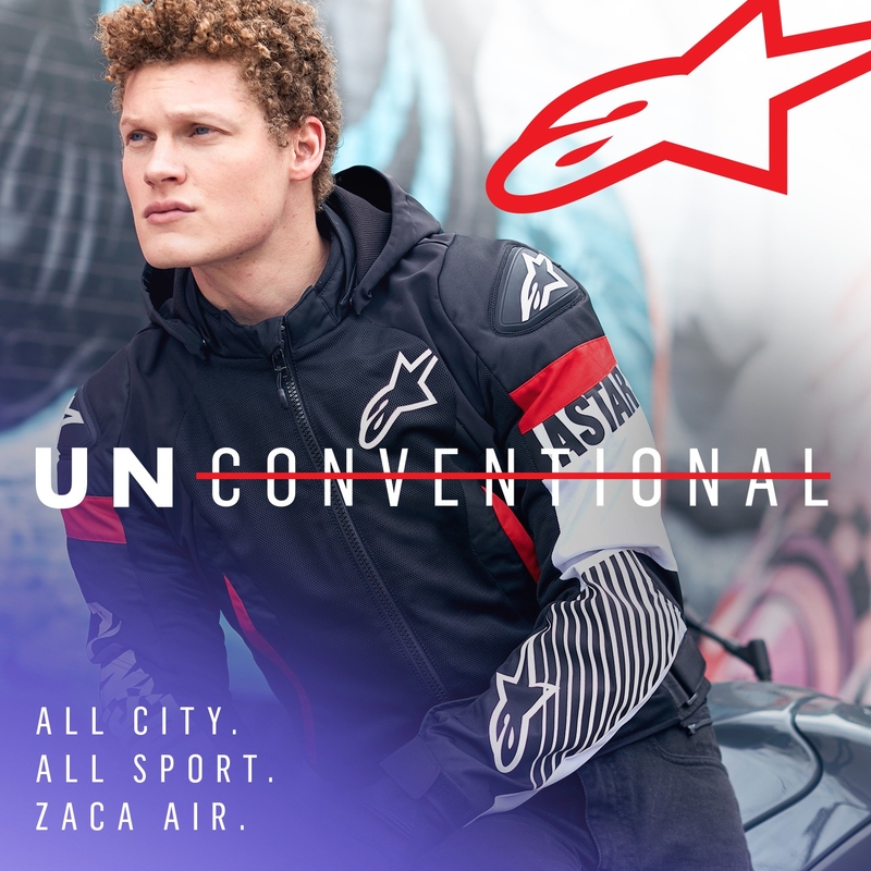 Alpinestars Zaca Air Waterproof Motorradjacke schwarz-weiß-fluoreszierend rot