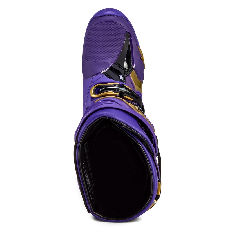 Alpinestars Tech 10 Limited Edition Champ Lila-Gold Motorradstiefel