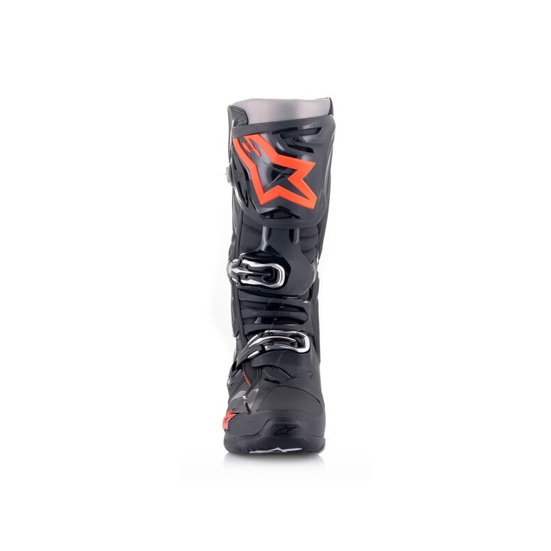 Alpinestars Tech 10 Motorradstiefel schwarz-fluo rot-grau