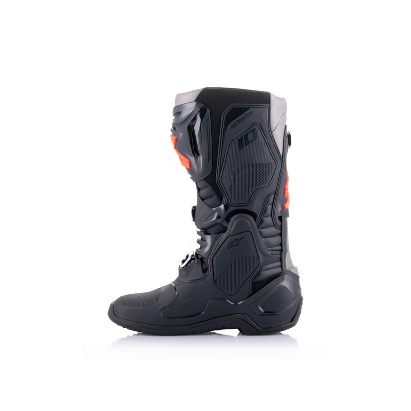 Alpinestars Tech 10 Motorradstiefel schwarz-fluo rot-grau