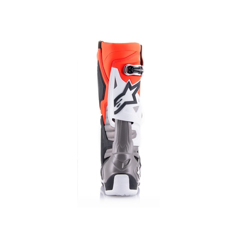 Alpinestars Tech 10 Motorradstiefel orange-gelb-lila-weiß-schwarz