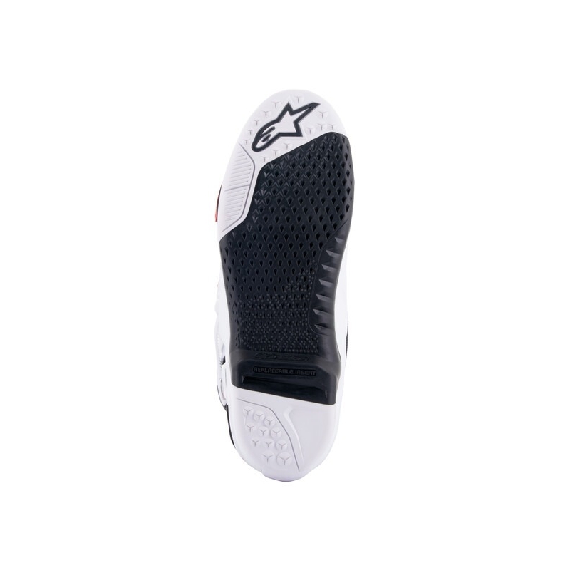 Alpinestars Tech 10 Motorradstiefel orange-gelb-lila-weiß-schwarz
