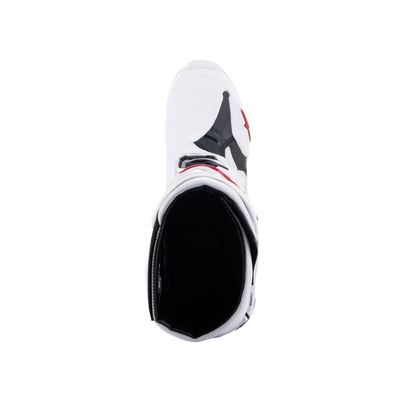 Alpinestars Tech 10 Supervented Motorradstiefel Perforiert Weiß-Rot-Schwarz