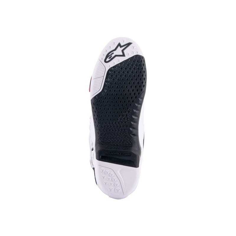 Alpinestars Tech 10 Supervented Motorradstiefel Perforiert Weiß-Rot-Schwarz