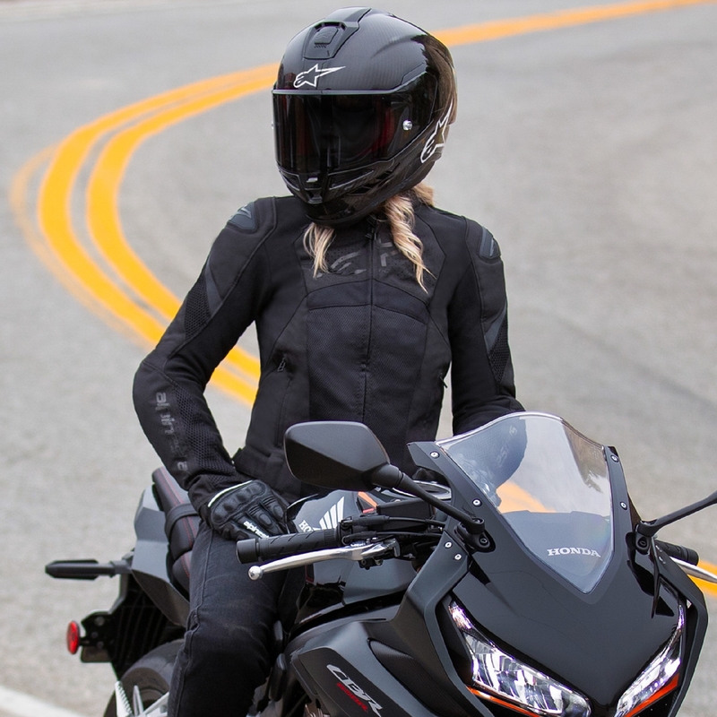 Damen-Motorradjacke Alpinestars Stella T-GP Plus R 4 Airflow schwarz-schwarz