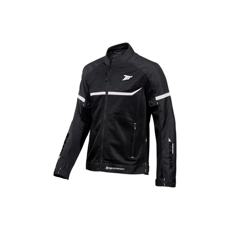 Motorradjacke SEVENTY DEGREES SD-JR30.1 Mojave schwarz-weiß