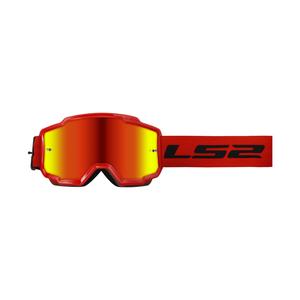 Motocross-Brille LS2 Charger rot mit Iridium-Plexiglas