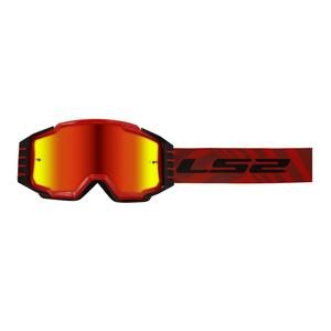 Motocross-Brille LS2 Charger PRO rot mit Iridium-Plexiglas
