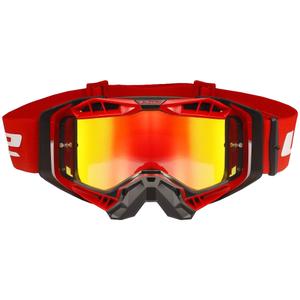 Motocross-Brille LS2 Aura PRO schwarz-rotes Iridium-Plexiglas