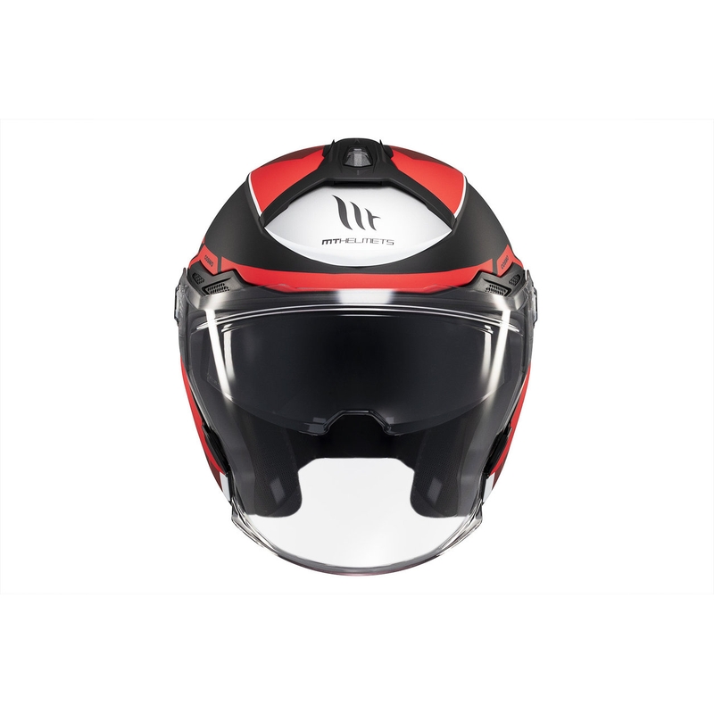 Offener Helm MT Cosmo SV Cruiser matt rot-schwarz-grau