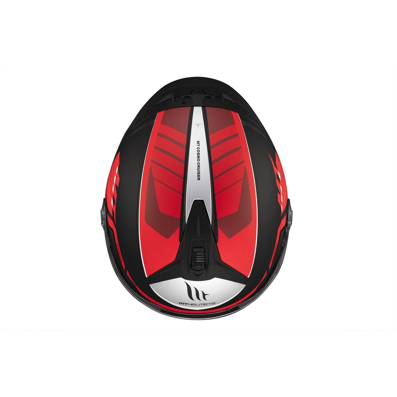 Offener Helm MT Cosmo SV Cruiser matt rot-schwarz-grau