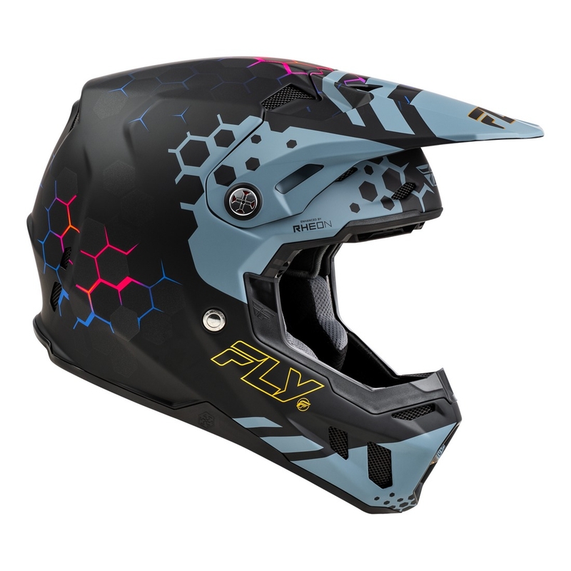 Motocross-Helm FLY Racing Formula CC Tektonic schwarz-grau