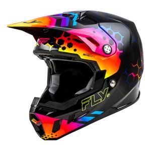 Motocross-Helm FLY Racing Formula CC Tektonic schwarz-gelb-rosa