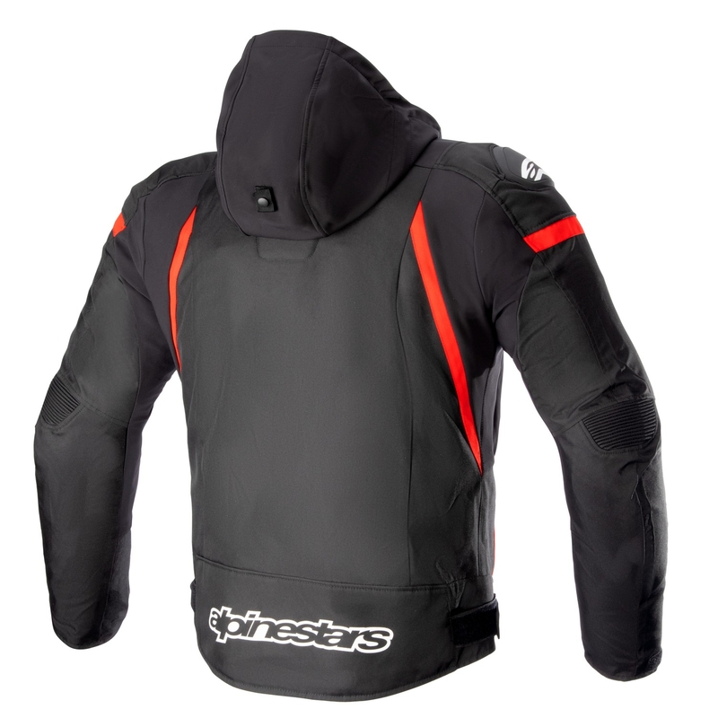 Alpinestars Zaca Wasserdichte Motorradjacke Schwarz-Rot-Weiß