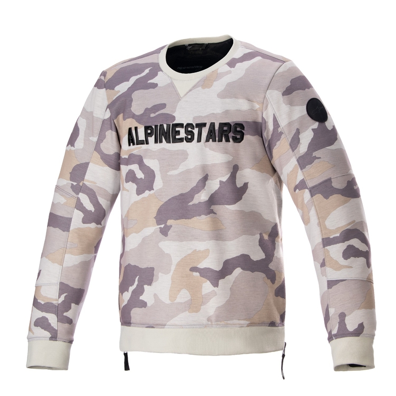 Alpinestars Legit Crew Fleece Motorrad Sweatshirt hell camo-grau