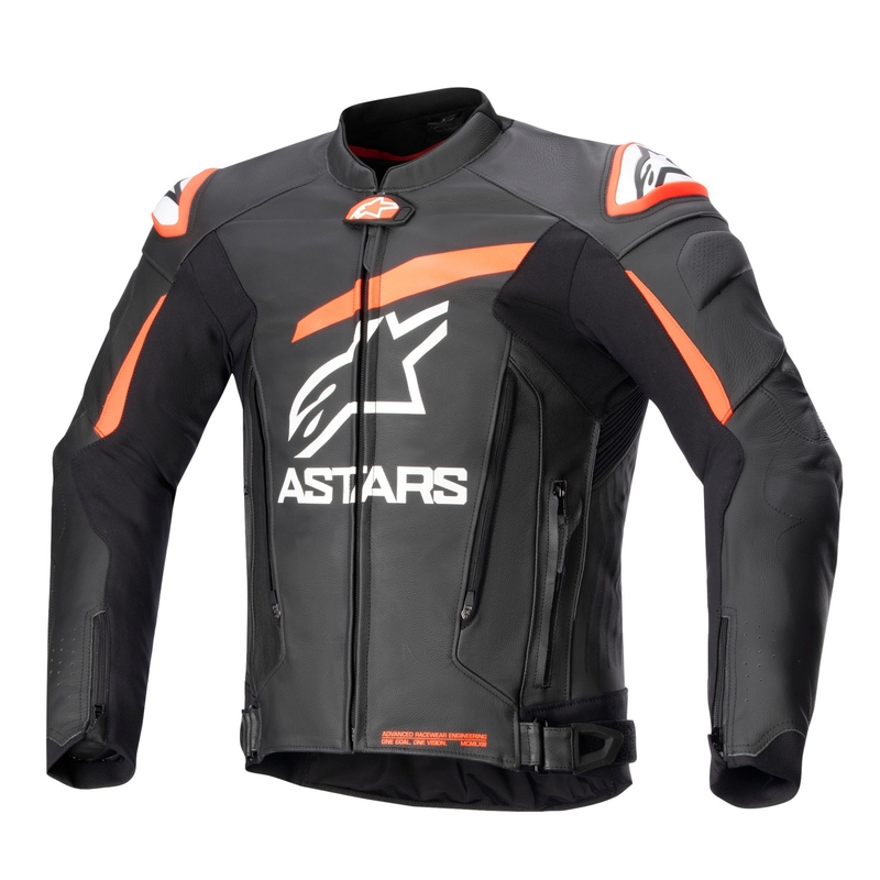 Alpinestars GP PLUS 4 Motorradjacke Schwarz-Fluorot-Weiß