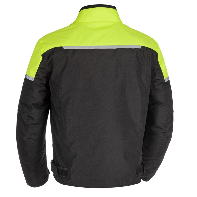 Motorradjacke Oxford Spartan Short WP schwarz-fluo gelb