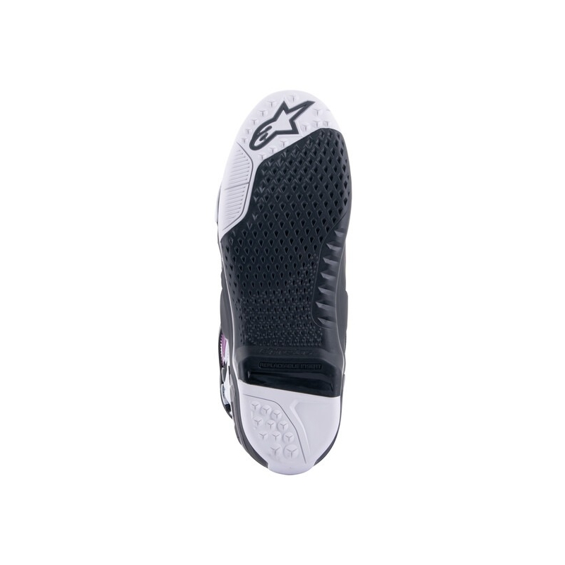 Alpinestars Tech 10 Supervented Motorradstiefel Perforiert Blau-Lila-Pink-Weiß-Grau-Schwarz
