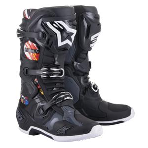 Motorradstiefel Alpinestars Tech 10 Limited Edition Renen schwarz-grau-weiß-mehrfarbig