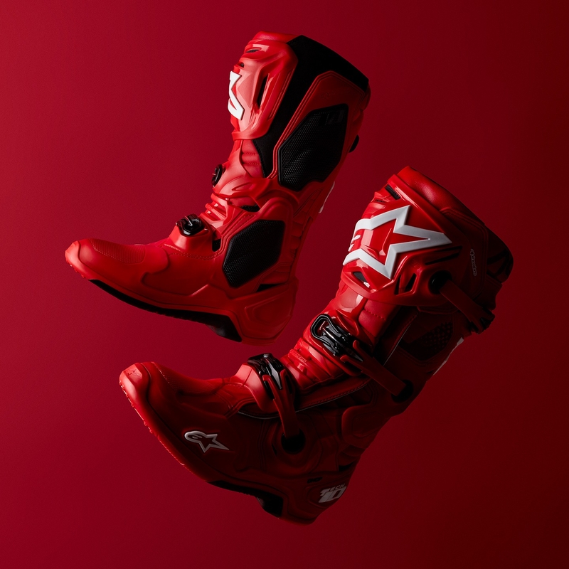 Alpinestars Tech 10 Motorradstiefel rot
