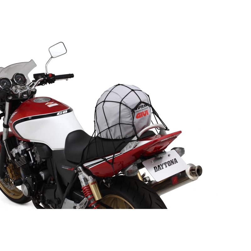 Flexibles Motorrad-Gepäcknetz mit Metallhaken Daytona 40 x 40 cm schwarz