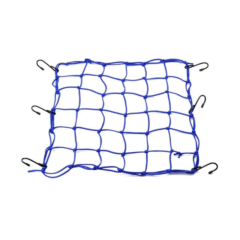 Flexibles Motorrad-Gepäcknetz mit Metallhaken Daytona 40 x 40 cm blau