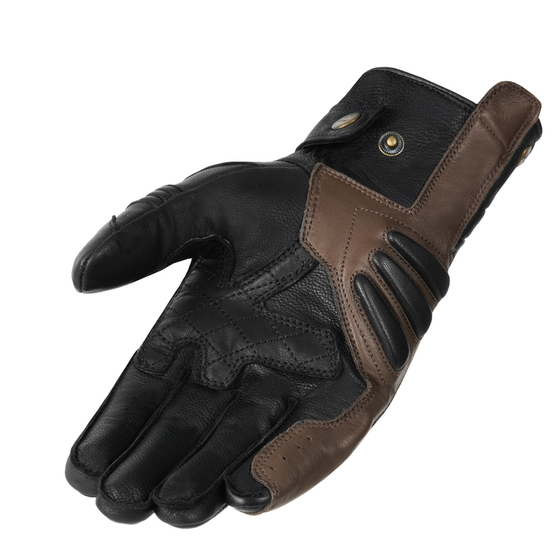 Rebelhorn Hunter Schwarz-Braun Motorradhandschuhe Ausverkauf
