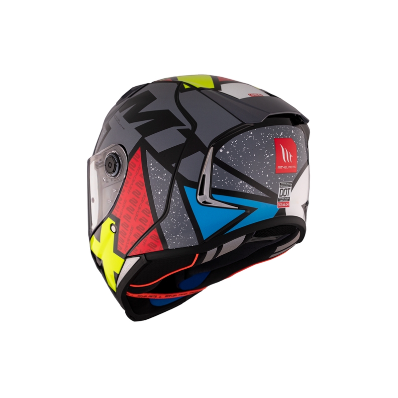 Integrierter Motorradhelm MT REVENGE 2 S Light CO glänzend schwarz-rot-gelb
