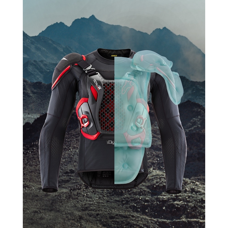 Alpinestars TECH-AIR®OFF-ROAD System-Airbagweste schwarz-rot